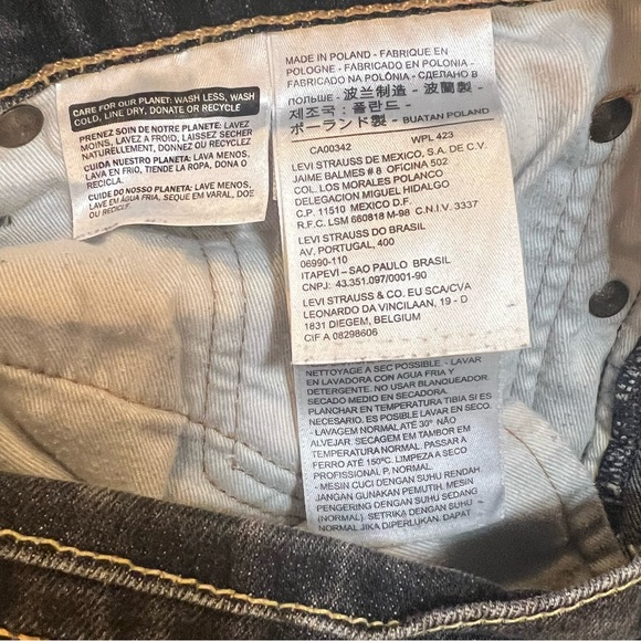 Levi's Black Straight Jeans Classic Fit W36 L32 - Picture 7 of 9